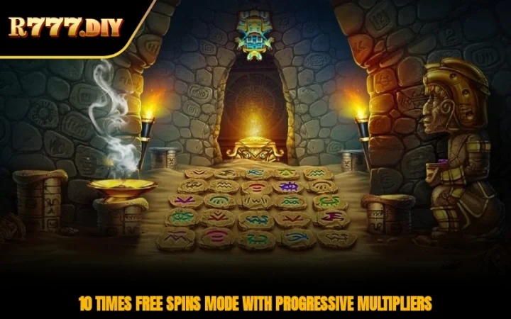 10 times free spins mode with progressive multipliers