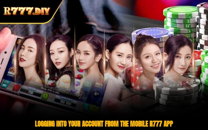 Logging into your account from the mobile R777 app