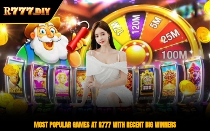 Most popular games at R777 with recent big winners