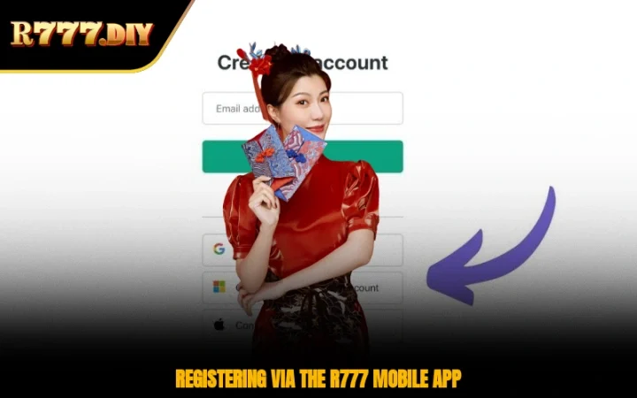 Registering via the R777 mobile app