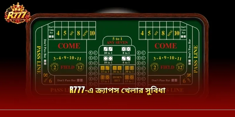 R777-এ ক্র্যাপস খেলার সুবিধা