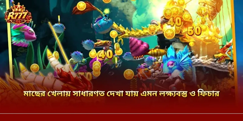 মাছের খেলায় সাধারণত দেখা যায় এমন লক্ষ্যবস্তু ও ফিচার